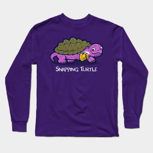 Snapping Turtle Funny Cute Superhero Villain Parody Long Sleeve T-Shirt